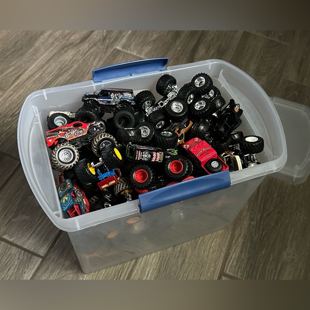 BIN FULL of monster trucks